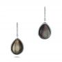  Platinum Platinum Black Mother Of Pearl And Diamond Luna Earrings - Three-Quarter View -  102498 - Thumbnail