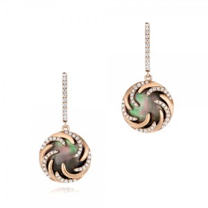 Astra Earrings In Carneian Or Mother Of Pearl By Lunasol main image 1