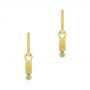 14k Yellow Gold 14k Yellow Gold Blue Zircon Latch Back Earrings - Three-Quarter View -  105819 - Thumbnail