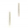 14k Yellow Gold 14k Yellow Gold Brilliant Facet Pav Diamond Hoop Earrings - Front View -  103692 - Thumbnail