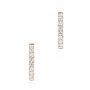 18k Rose Gold 18k Rose Gold Brilliant Facet Pav Hoop Earrings - Front View -  103689 - Thumbnail