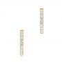 14k Yellow Gold 14k Yellow Gold Brilliant Facet Pav Hoop Earrings - Front View -  103689 - Thumbnail