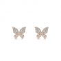 18k Rose Gold 18k Rose Gold Butterfly Diamond Earrings - Three-Quarter View -  105945 - Thumbnail