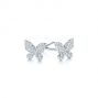  Platinum Platinum Butterfly Diamond Earrings - Front View -  105945 - Thumbnail