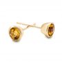 14k Yellow Gold 14k Yellow Gold Citrine Bezel Set Stud Earrings - Front View -  101028 - Thumbnail