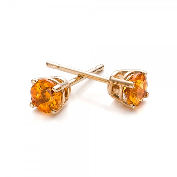 Citrine Stud Earrings - front perspective