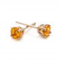 14k Rose Gold 14k Rose Gold Citrine Stud Earrings - Front View -  100932 - Thumbnail