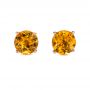 18k Rose Gold 18k Rose Gold Citrine Stud Earrings - Three-Quarter View -  100931 - Thumbnail