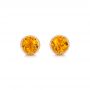 14k Rose Gold 14k Rose Gold Citrine Stud Earrings - Three-Quarter View -  102667 - Thumbnail