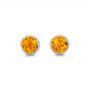  Platinum Platinum Citrine Stud Earrings - Three-Quarter View -  102667 - Thumbnail