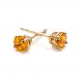 14k Yellow Gold Citrine Stud Earrings - Front View -  100932 - Thumbnail