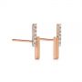 18k Rose Gold 18k Rose Gold Contemporary Diamond Stud Earrings - Front View -  105324 - Thumbnail