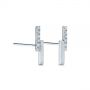 18k White Gold 18k White Gold Contemporary Diamond Stud Earrings - Front View -  105324 - Thumbnail