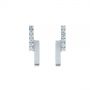  Platinum Platinum Contemporary Diamond Stud Earrings - Three-Quarter View -  105324 - Thumbnail