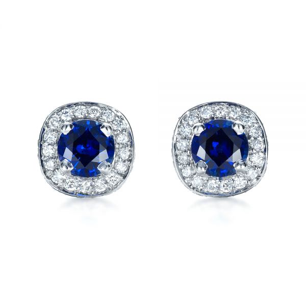 Custom Blue Sapphire and Diamond Earrings - reference design