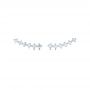 14k White Gold Custom Diamond Crawler Earrings - Three-Quarter View -  102735 - Thumbnail