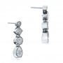 Custom Diamond Drop Earrings - Flat View -  100800 - Thumbnail
