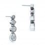 Custom Diamond Drop Earrings - Flat View -  100800 - Thumbnail