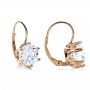 14k Rose Gold 14k Rose Gold Custom Diamond Earrings - Front View -  1172 - Thumbnail