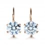 14k Rose Gold 14k Rose Gold Custom Diamond Earrings - Three-Quarter View -  1172 - Thumbnail