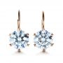 14k Rose Gold 14k Rose Gold Custom Diamond Earrings - Three-Quarter View -  1172 - Thumbnail