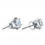  18K Gold And Platinum 18K Gold And Platinum Custom Diamond Earrings - Front View -  100086 - Thumbnail