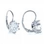  Platinum Custom Diamond Earrings - Front View -  1172 - Thumbnail