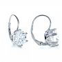 14k White Gold 14k White Gold Custom Diamond Earrings - Front View -  1172 - Thumbnail