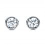  Platinum And 18K Gold Platinum And 18K Gold Custom Diamond Earrings - Three-Quarter View -  100086 - Thumbnail