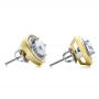  18K Gold 18K Gold Custom Diamond Earrings - Front View -  100087 - Thumbnail
