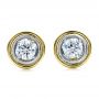  18K Gold 18K Gold Custom Diamond Earrings - Three-Quarter View -  100087 - Thumbnail