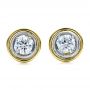  18K Gold 18K Gold Custom Diamond Earrings - Three-Quarter View -  100087 - Thumbnail
