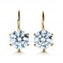 18k Yellow Gold 18k Yellow Gold Custom Diamond Earrings - Three-Quarter View -  1172 - Thumbnail