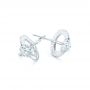 18k White Gold 18k White Gold Custom Diamond Stud Earrings - Front View -  102793 - Thumbnail