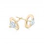 18k Yellow Gold 18k Yellow Gold Custom Diamond Stud Earrings - Front View -  102793 - Thumbnail