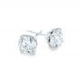 18k White Gold Custom Diamond Stud Jacket Earrings - Front View -  103273 - Thumbnail