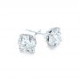 14k White Gold 14k White Gold Custom Diamond Stud Jacket Earrings - Front View -  103273 - Thumbnail