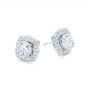 14k White Gold 14k White Gold Custom Diamond Stud Jacket Earrings - Flat View -  103273 - Thumbnail