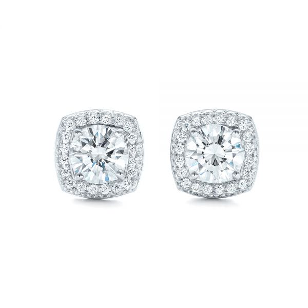 Custom Diamond Stud Jacket Earrings - Image