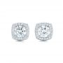  Platinum Platinum Custom Diamond Stud Jacket Earrings - Three-Quarter View -  103273 - Thumbnail