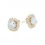 18k Yellow Gold 18k Yellow Gold Custom Diamond Stud Jacket Earrings - Flat View -  103273 - Thumbnail