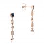 14k Rose Gold 14k Rose Gold Custom Diamond And Tanzanite Earrings - Front View -  101218 - Thumbnail