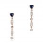 14k Rose Gold 14k Rose Gold Custom Diamond And Tanzanite Earrings - Three-Quarter View -  101218 - Thumbnail