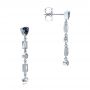  Platinum Platinum Custom Diamond And Tanzanite Earrings - Front View -  101218 - Thumbnail