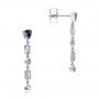 14k White Gold 14k White Gold Custom Diamond And Tanzanite Earrings - Front View -  101218 - Thumbnail