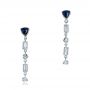 18k White Gold Custom Diamond And Tanzanite Earrings - Three-Quarter View -  101218 - Thumbnail