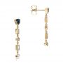 18k Yellow Gold 18k Yellow Gold Custom Diamond And Tanzanite Earrings - Front View -  101218 - Thumbnail