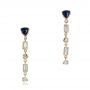 18k Yellow Gold Custom Diamond And Tanzanite Earrings