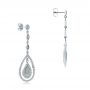  Platinum Platinum Custom Pave Diamond Dangle Earrings - Front View -  101236 - Thumbnail