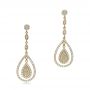 14k Yellow Gold 14k Yellow Gold Custom Pave Diamond Dangle Earrings - Three-Quarter View -  101236 - Thumbnail